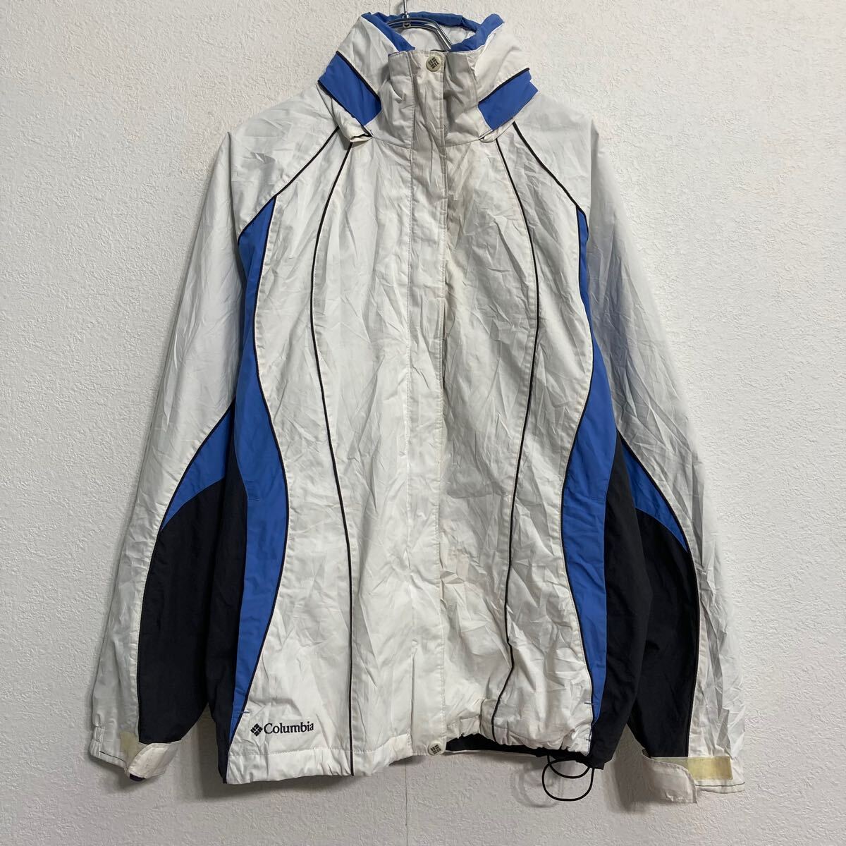 【中古】【古着】 Columbia マウンテンパーカー レディース L ホワイト ブルー コロンビア キャンプ アウトドア 古着卸 アメリカ仕入 a612-8384 voxtrading-10187541 古着屋DEN サンプル画像2