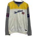 【中古】【古着】 Champion 長袖 プリントTシャツ XL キッズ 160~ ホワイト グレー イエロー チャンピオン プルオーバー 古着卸 アメリカ仕入 a612-8407