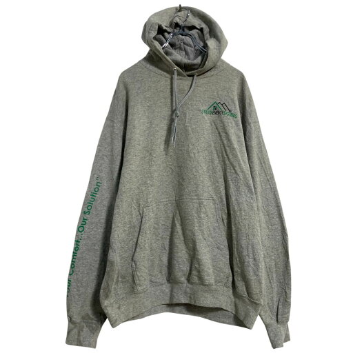 【中古】【古着】 The AUTHENTIC プリントスウェット パーカー L グレー プルオーバー 裏起毛 バックプリント 古着卸 アメリカ仕入 a701-5088 【中古】【古着】 The AUTHENTIC プリントスウェット パーカー L グレー プルオーバー 裏起毛 バックプリント 古着卸 アメリカ仕入 a701-5088