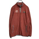 【中古】【古着】 L.L.Bean ハーフボタン ニットジャケット レディース L テラコッタオレンジ エルエルビーン アウトドア 古着卸 アメリカ仕入 a701-5146