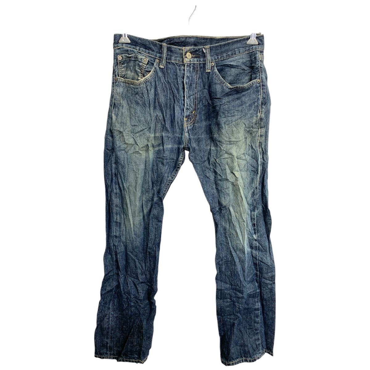 Rakuten - 【中古】【古着】 Levi's 505 デニムパンツ W32 リーバイス レギュラーフィット インディゴ コットン 古着卸 アメリカ仕入 2501-146
