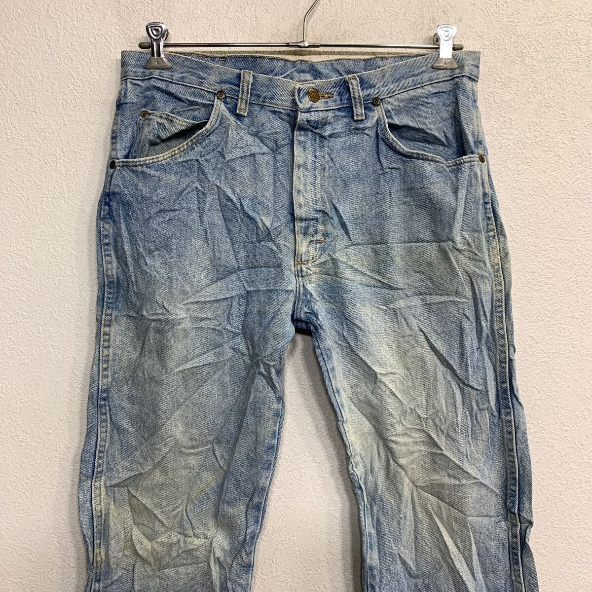 【中古】【古着】 Wrangler デニムパンツ W34 ラングラー ライトブルー コットン メキシコ製 古着卸 アメリカ仕入 2501-184