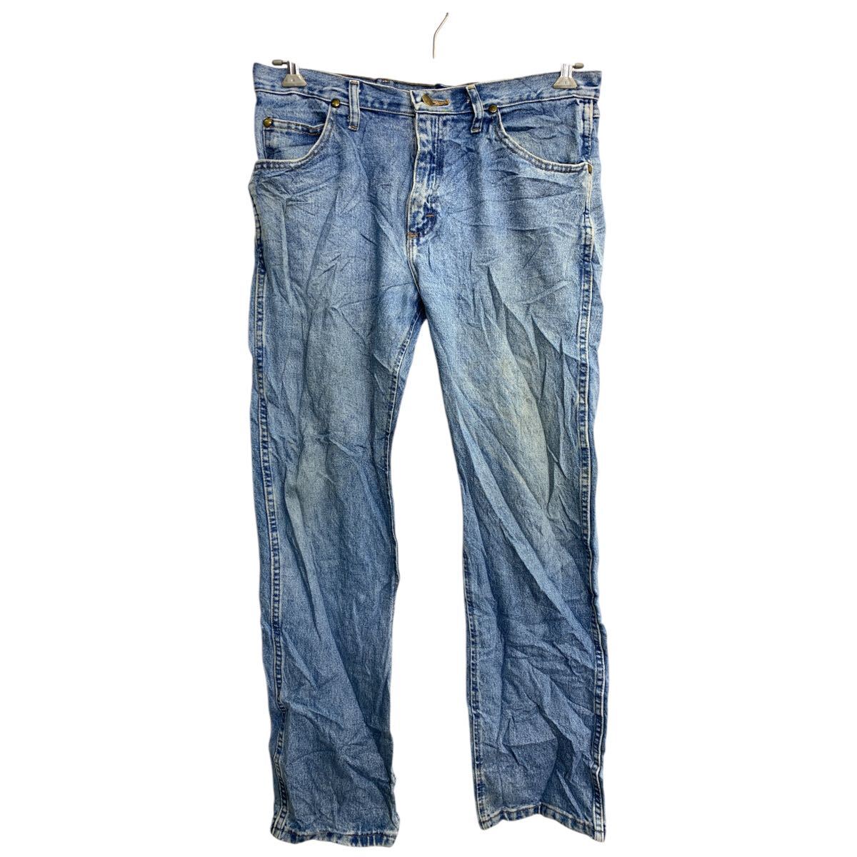 【中古】【古着】 Wrangler カウボーイ ロングパンツ W34 ラングラー 47MWZ ラングラー ライトブルー ..