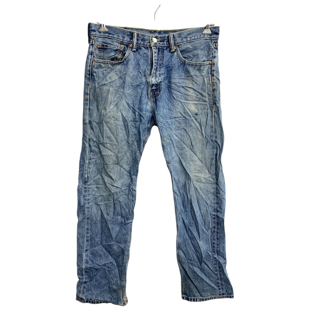 【中古】【古着】 Levi's 505 デニムパンツ W33 リーバイス レギュラーフィット ブルー コットン 古着卸 アメリカ仕入 2501-284