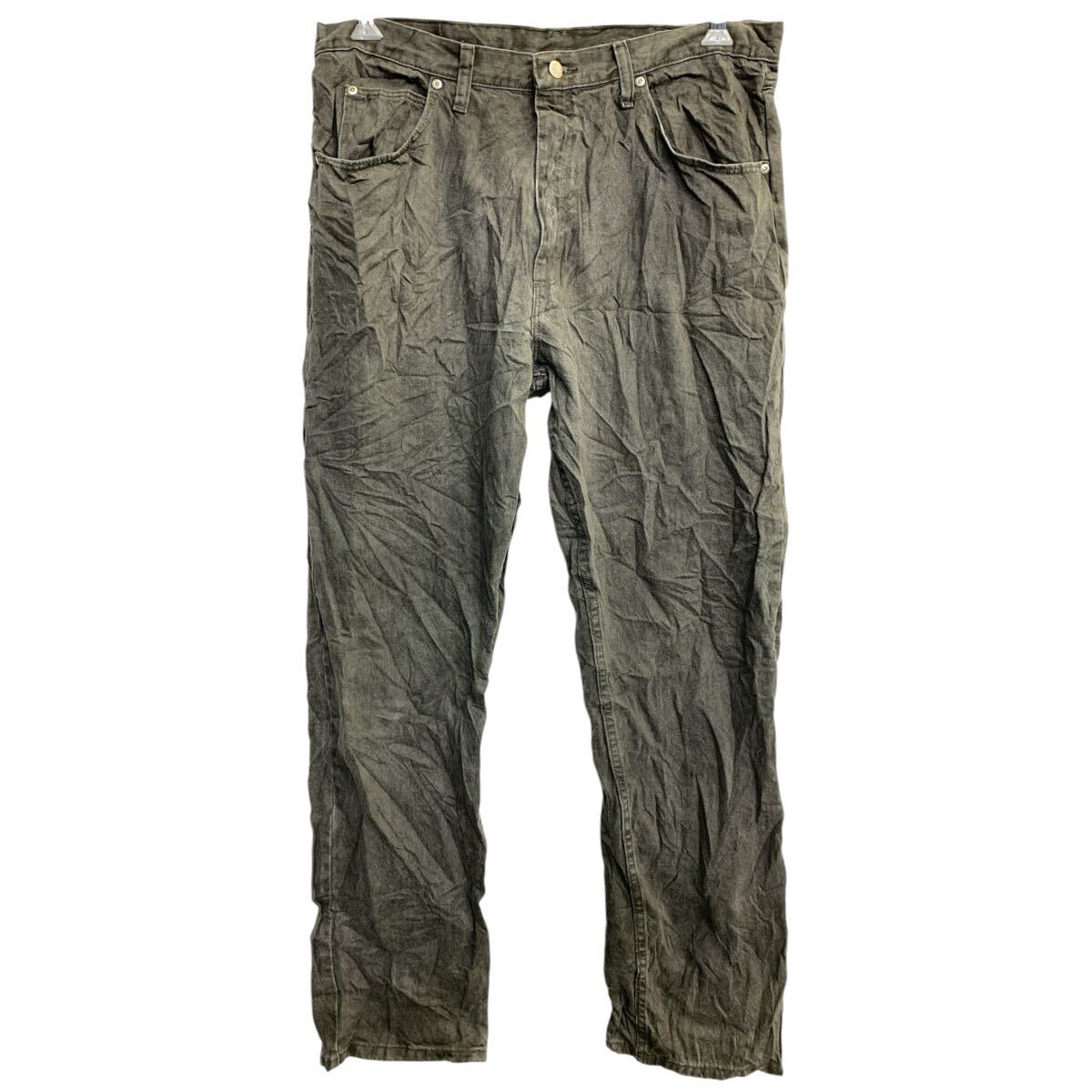 【中古】【古着】 Wrangler デニムパンツ W36 ラングラー ビッグサイズ オリーブグレー コットン メキシコ製 古着卸 アメリカ仕入 2501-342