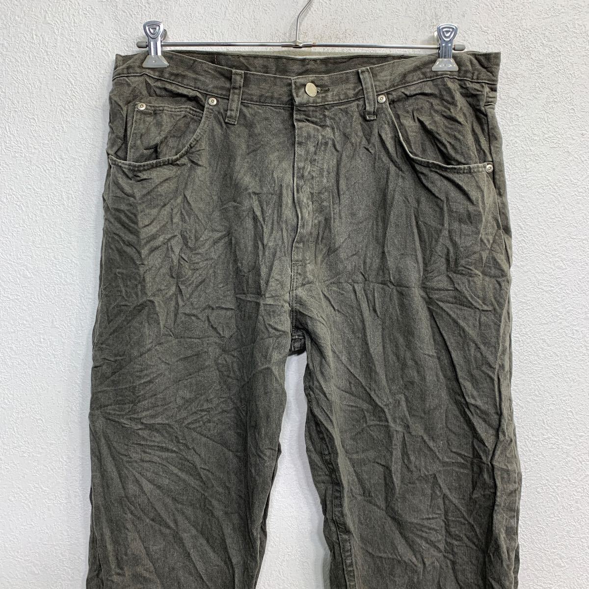 【中古】【古着】 Wrangler デニムパンツ W36 ラングラー ビッグサイズ オリーブグレー コットン メキシコ製 古着卸 アメリカ仕入 2501-342