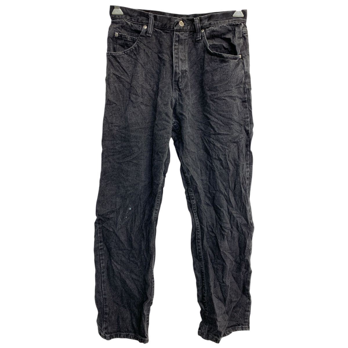 【中古】【古着】 Wrangler デニムパンツ W31 ラングラー リラックスフィット ブラック コットン メキシコ製 古着卸 アメリカ仕入 2501-350