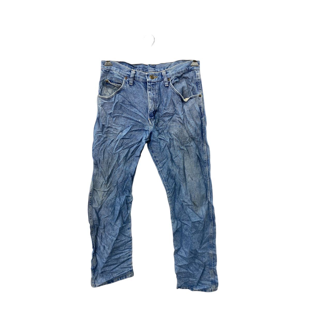 【中古】【古着】 Wrangler デニムパンツ W33 ラングラー ライトブルー 古着卸 アメリカ仕入 2501-378