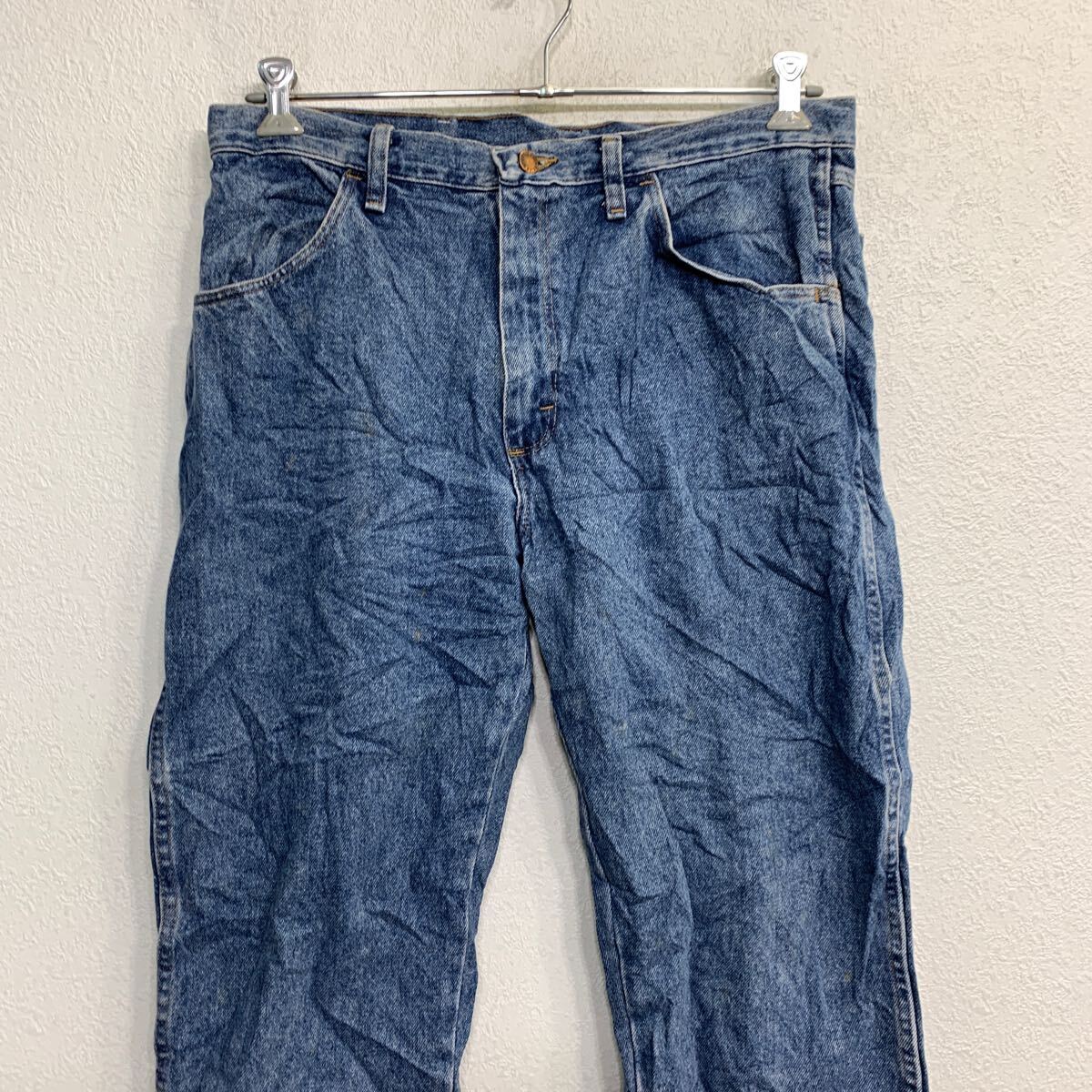 【中古】【古着】 RUSTLER デニムパンツ W34 ラスラー ブルー コットン メキシコ製 古着卸 アメリカ仕入 2501-418