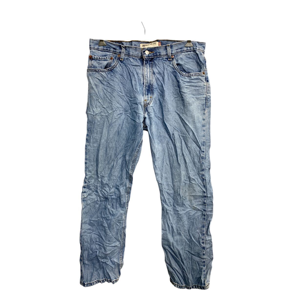 【中古】【古着】 Levi's 505 デニムパンツ W36 リーバイス レギュラーフィット ビッグサイズ ライトブルー コットン 古着卸 アメリカ仕入 2501-531