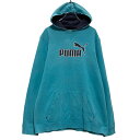 【中古】【古着】 PUMA ロゴスウェット パーカー キッズ XXL ライトブルー プーマ スポーツ プルオーバー 裏起毛 古着卸 アメリカ仕入 a701-5556