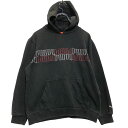【中古】【古着】 PUMA プリントスウェット パーカー キッズ L ブラック プーマ スポーツ プルオーバー 裏起毛 古着卸 アメリカ仕入 a701-5557