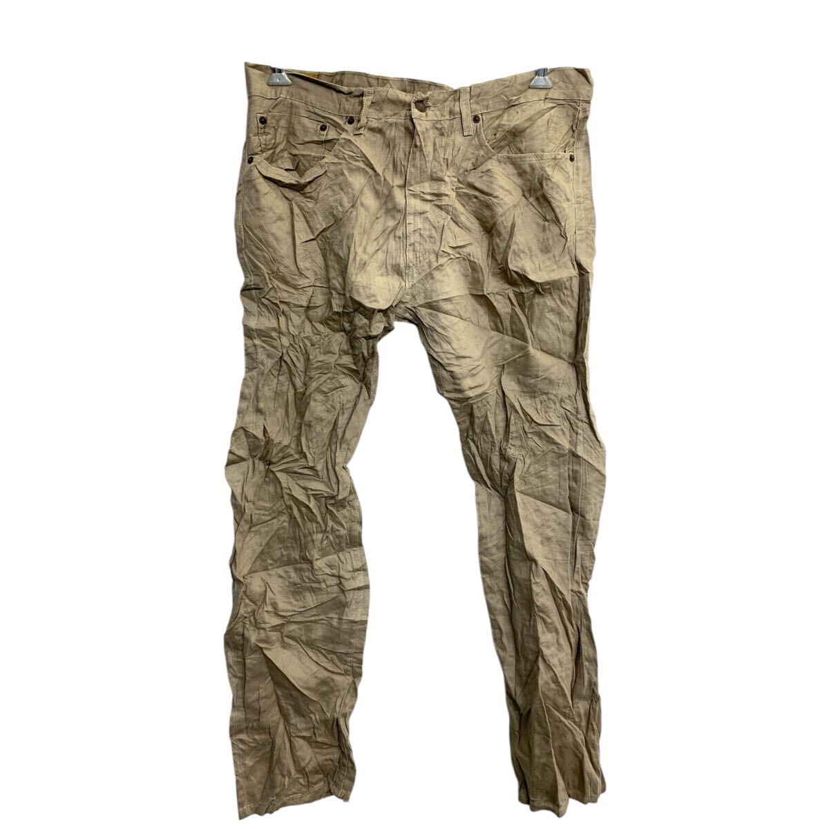【中古】【古着】 Levi's 505 デニムパンツ W36 リーバイス レギュラーフィット ビッグサイズ ベージュ コットン 古着卸 アメリカ仕入 2501-540
