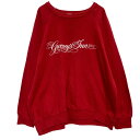 【中古】【古着】 Textile Prints プリントスウェット トレーナー レディース XL レッド 裏起毛 USA製 90s ビッグサイズ 古着卸 アメリカ仕入 a701-5595(4)