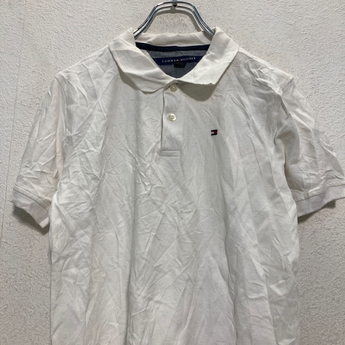 【中古】【古着】 TOMMY HILFIGER 半袖ポロシャツ キッズ L 150〜 ホワイト トミー...