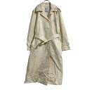 【中古】【古着】 LONDONFOG ロング トレンチコート レディース M~ オフホワイト ロンドンフォグ スプリングコート 古着卸 アメリカ仕入 a701-5776