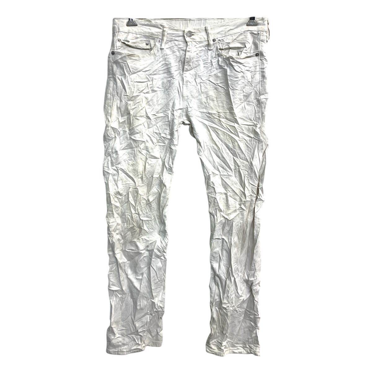 【中古】【古着】 Levi's 514 デニムパンツ W34 リーバイス スリムストレート ホワイト 古着卸 アメリカ仕入 2501-603