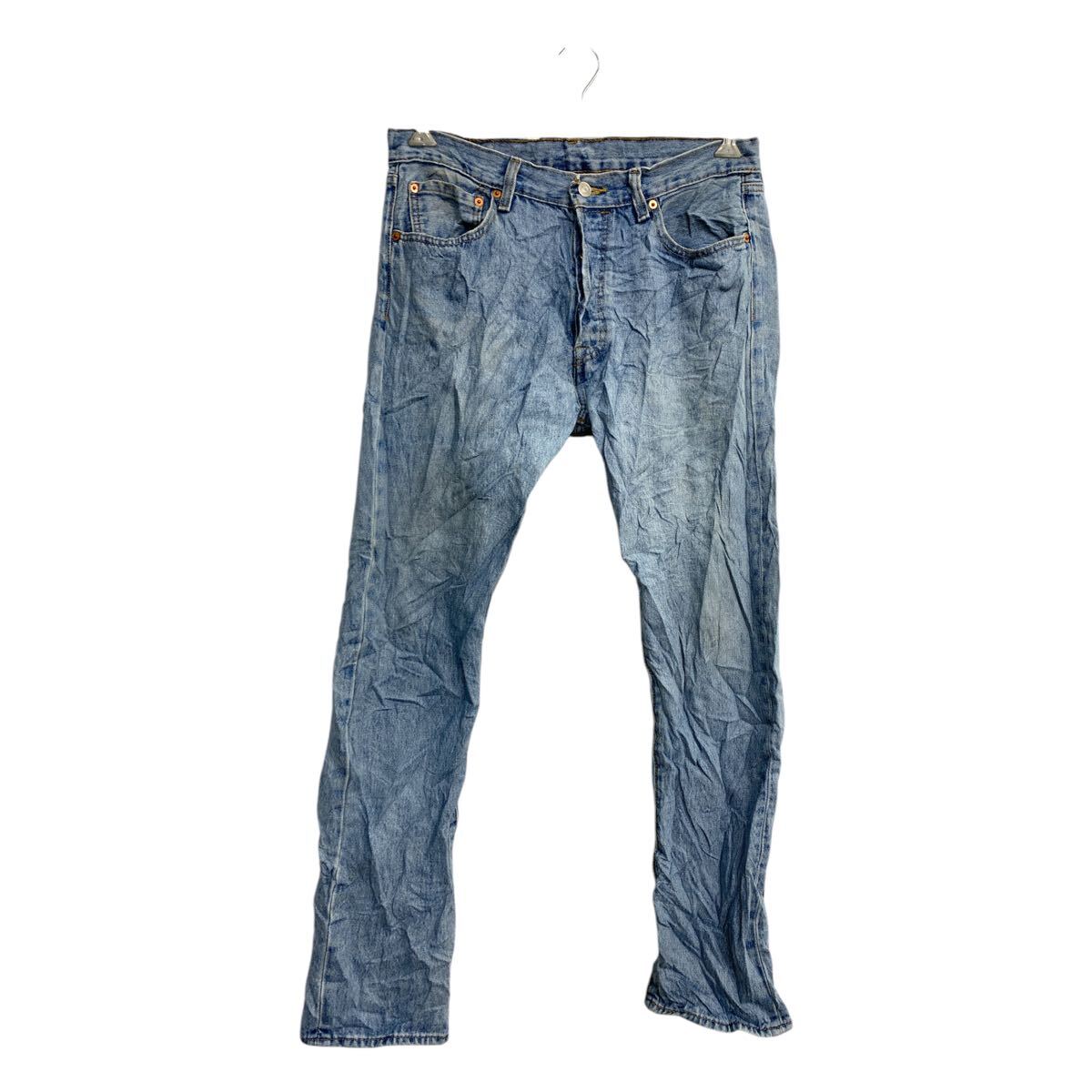 【中古】【古着】 Levi's 501 デニムパンツ W34 リーバイス ボタンフライ ライトブルー コットン 古着卸 アメリカ仕入 2501-662