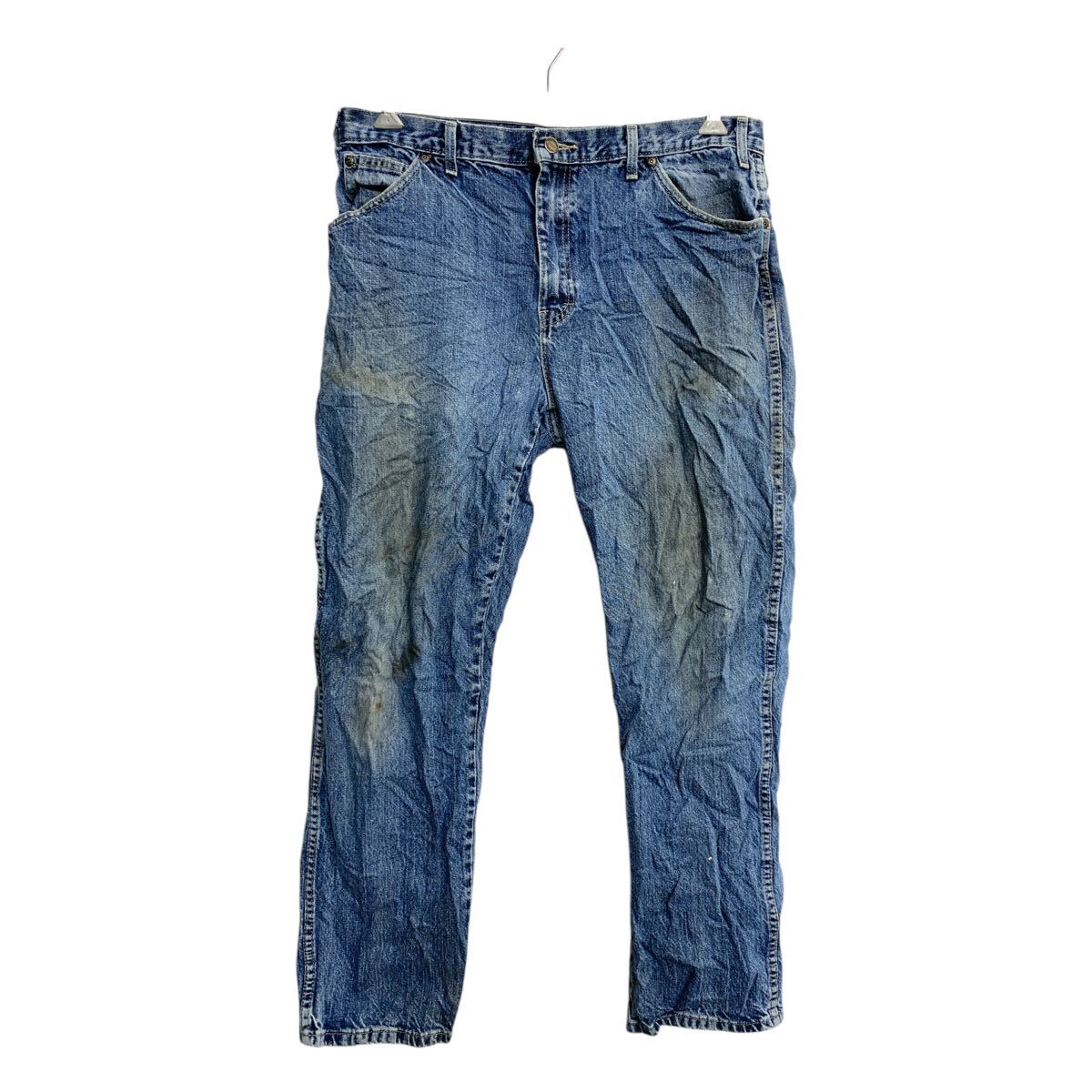 【中古】【古着】 Dickies デニムパンツ W36 ディッキーズ ビッグサイズ ブルー コットン メキシコ製 古着卸 アメリカ仕入 2501-821(4)