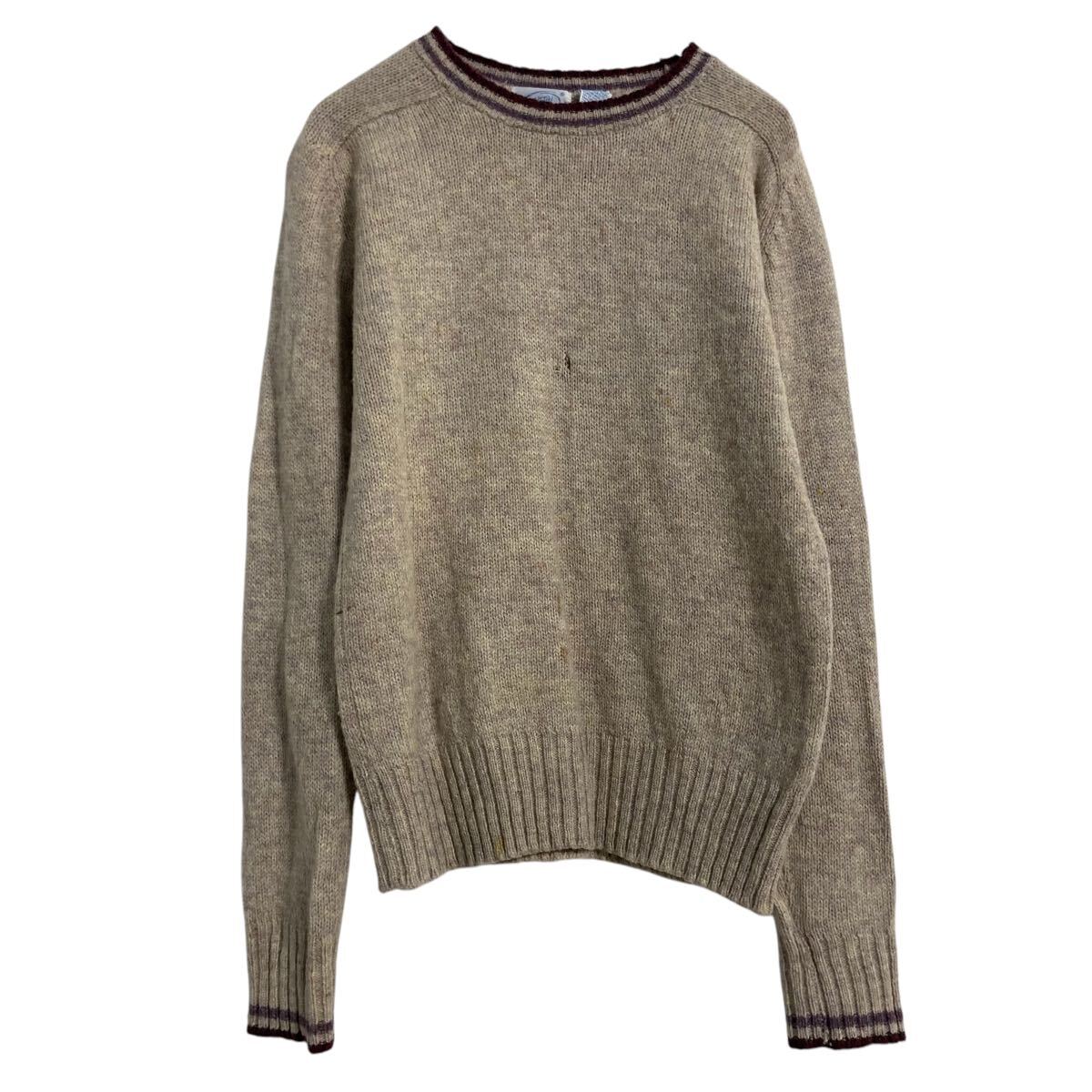 【中古】【古着】 NORTHERN ISLES ウール混 ニット セーター M ベージュ ブラウン 古着卸 アメリカ仕入 a701-6083