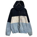 【中古】【古着】 ジャケット L~ ライトブルー ブラック ホワイト フルジップ フード レディース 古着卸 アメリカ仕入 a701-6205