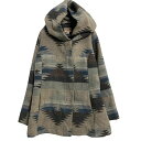 【中古】【古着】 MOSSIMO ネイティブ柄 ジャケット レディース L ベージュ グレー ナバホ柄 古着卸 アメリカ仕入 a701-6215