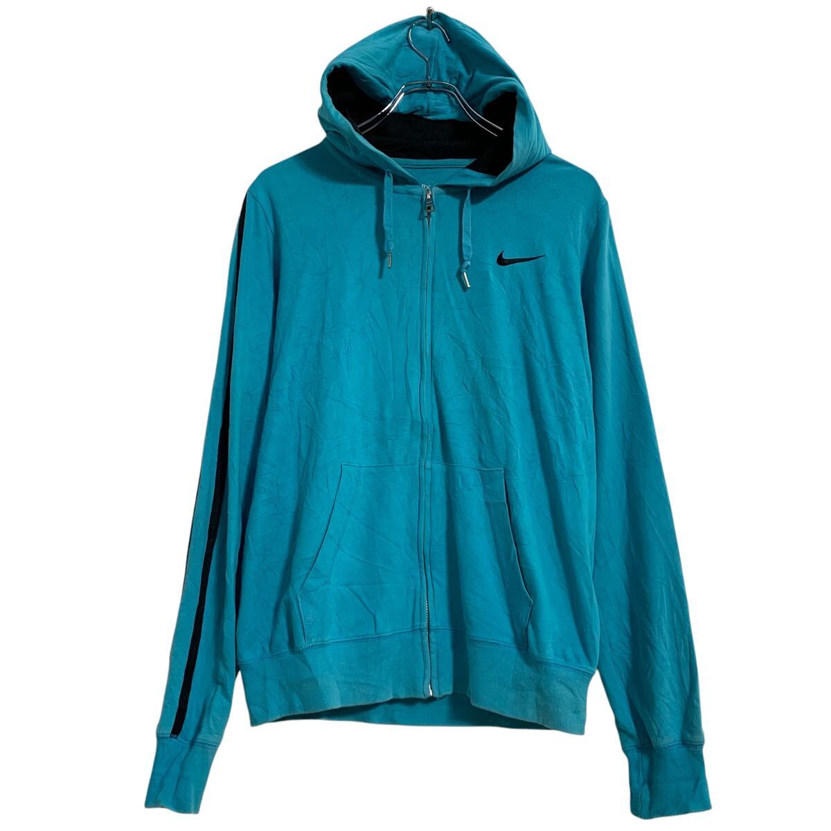 Hawaiian - 【中古】【古着】 NIKE ロゴスウェット パーカー M ブルー系 ナイキ スポーツ ジップアップ 古着卸 アメリカ仕入 a701-6230