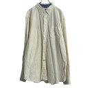 【中古】【古着】 NAUTICA 長袖 無地シャツ 2XL ホワイト ノーティカ ボタンダウン ビッグサイズ 古着卸 アメリカ仕入 a701-6337