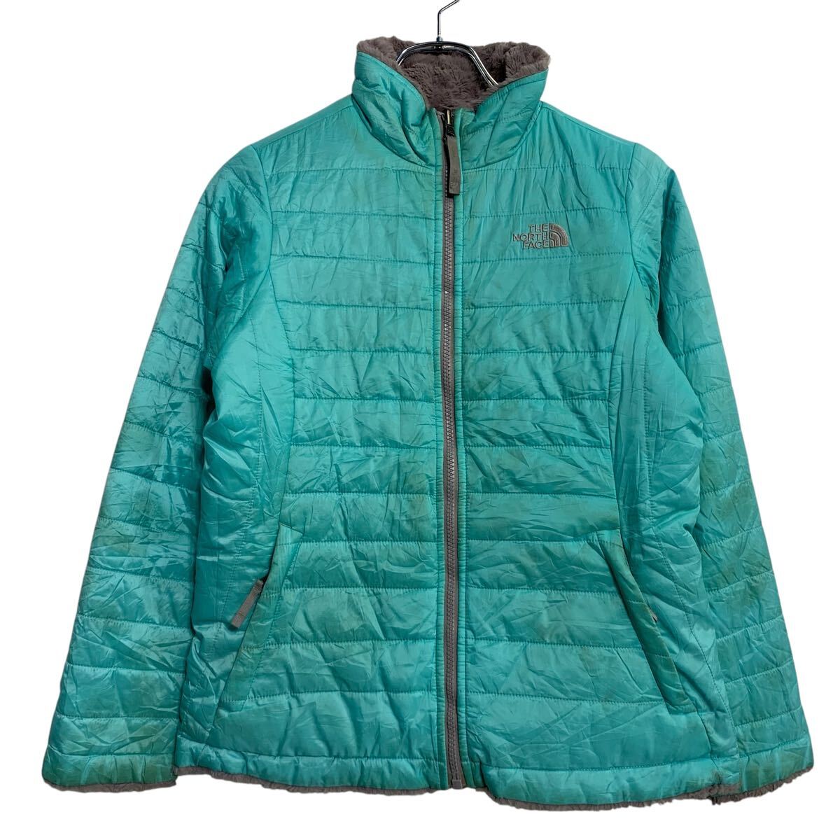 【中古】【古着】 THE NORTH FACE ダウン中綿ジャケット L キッズ 150〜 グリーン系 ノースフェイス ジップアップ ロゴ 古着卸 アメリカ仕入...