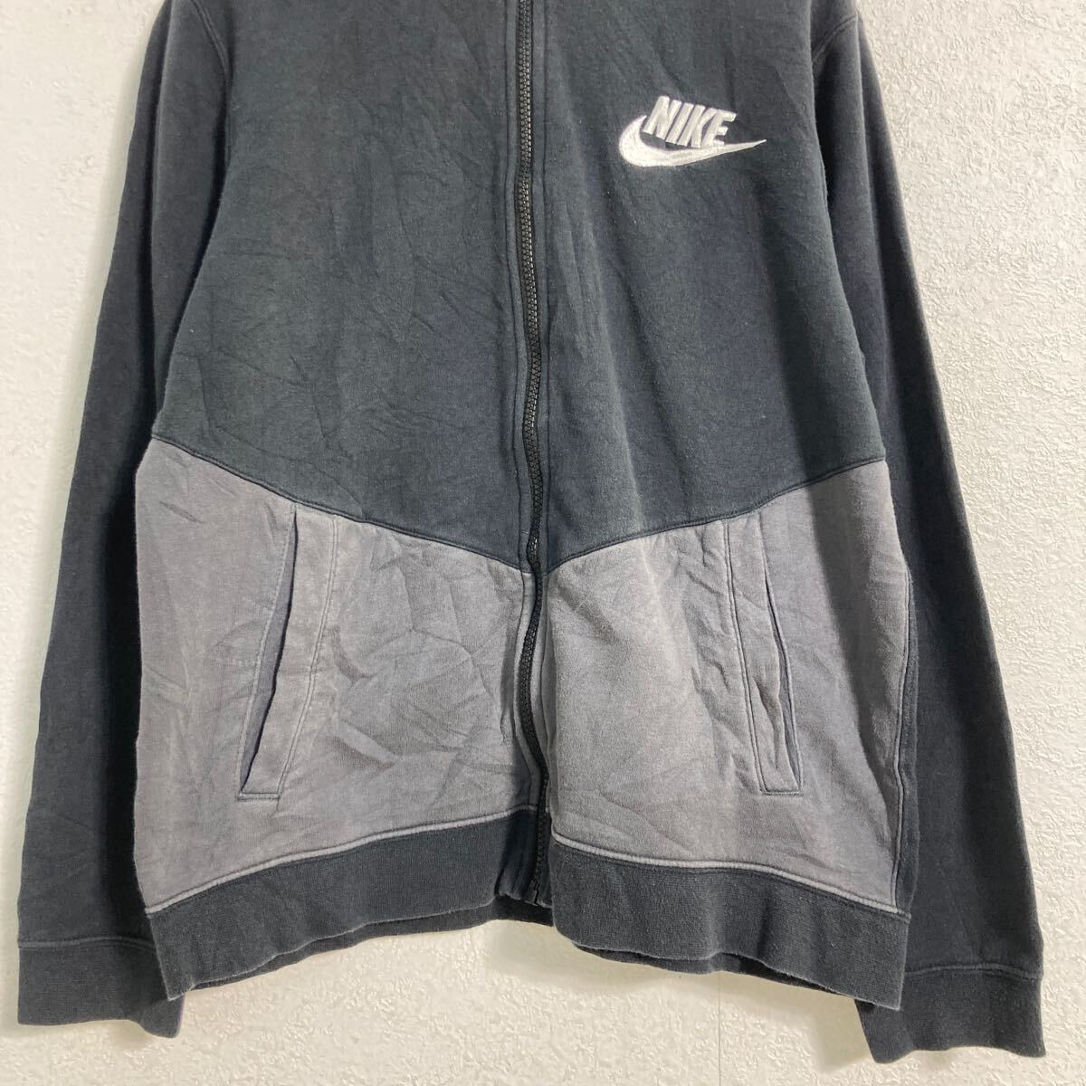 【中古】【古着】 NIKE ロゴスウェット パーカー キッズ XL 160〜 ブラック ナイキ...