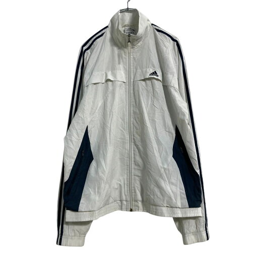 【中古】【古着】 adidas ナイロンジャケット M ホワイト ブラック アディダス スポーツ ジップアップ 古着卸 アメリカ仕入 a701-6565 【中古】【古着】 adidas ナイロンジャケット M ホワイト ブラック アディダス スポーツ ジップアップ 古着卸 アメリカ仕入 a701-6565