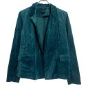 【中古】【古着】 FOREVER21 テーラードジャケット レディース S グリーン 羽織 ブレザー ベロア ポケット 秋冬 アウター 古着卸 アメリカ仕入 a701-6742
