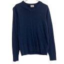 【中古】【古着】 LACOSTE ウールニット セーター M~ ネイビー ラコステ Vネック 防寒 古着卸 アメリカ仕入 a701-6795(4)