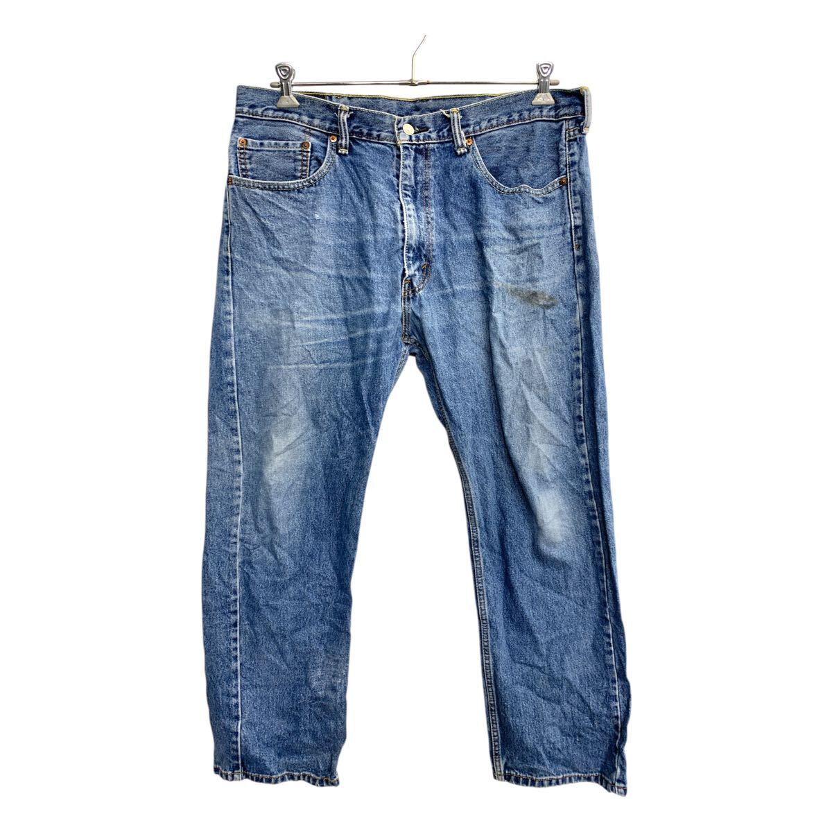【中古】【古着】 Levi's 505 デニムパンツ W38 リーバイスレギュラーフィット ビッグサイズ ブルー コットン 古着卸 アメリカ仕入 2501-966