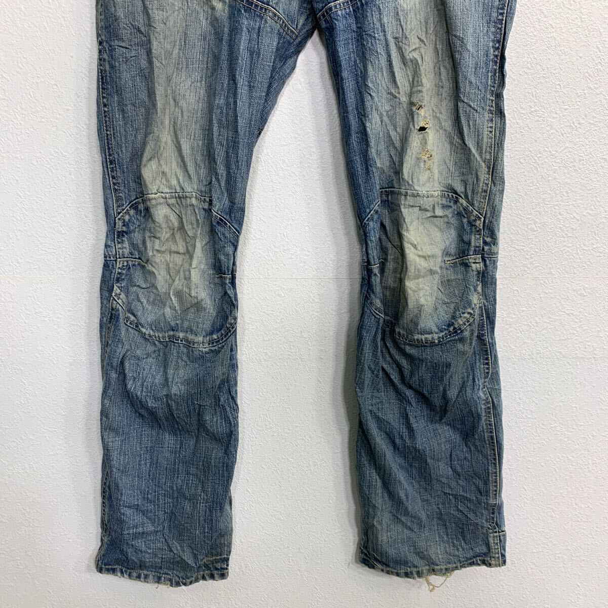 【中古】【古着】 G-STAR RAW デニムパンツ W38 ジースター ボタンフライ ビッグサイズ ブルー コットン 古着卸 アメリカ仕入 2501-993