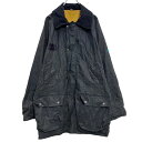 【中古】【古着】 オイルドジャケット XL ブラック ビッグサイズ 裏地チェック 襟コーデュロイ 古着卸 アメリカ仕入 a701-6832(4)