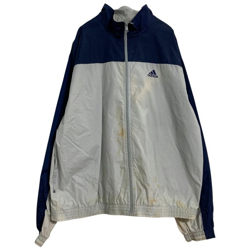 【中古】【古着】 adidas ジップアップ ナイロンジャケット XL ネイビー グレー アディダス ブルゾン 薄手 古着卸 アメリカ仕入 a701-6881 【中古】【古着】 adidas ジップアップ ナイロンジャケット XL ネイビー グレー アディダス ブルゾン 薄手 古着卸 アメリカ仕入 a701-6881