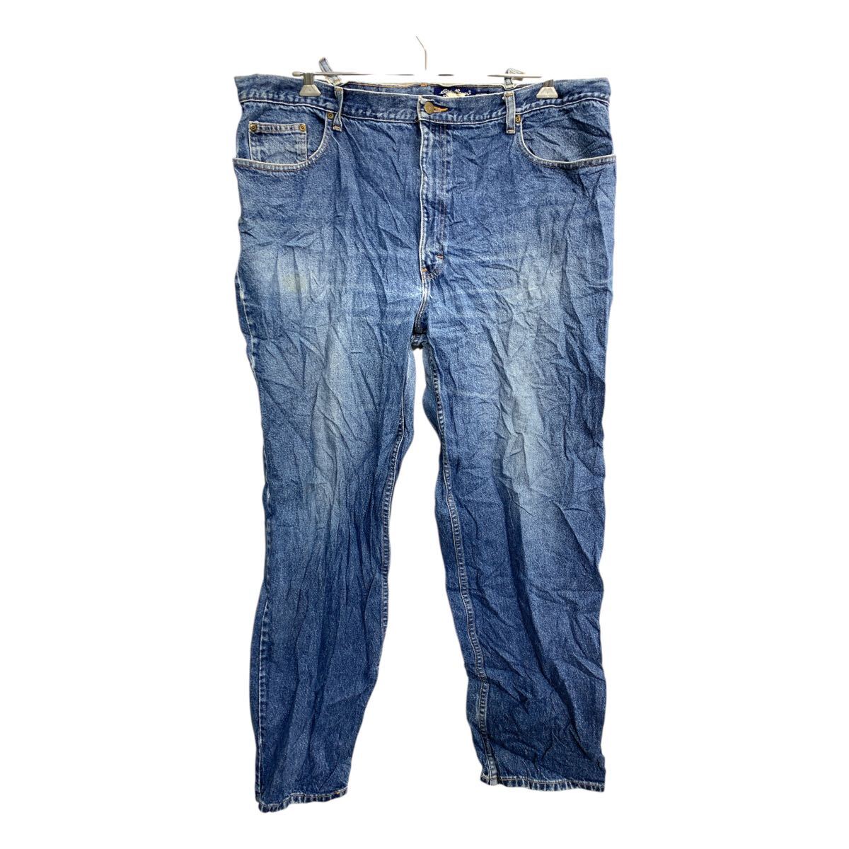 【中古】【古着】 Eddie Bauer デニムパンツ W44 エディーバウアー ビッグサイズ ブルー コットン メキシコ製 古着卸 アメリカ仕入 2501-1074