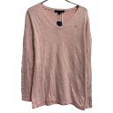 【中古】【古着】 TOMMY HILFIGER コットンニット セーター レディース L ピンク トミーヒルフィガー プルオーバー タグ付き 古着卸 アメリカ仕入 a701-7051