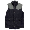 【中古】【古着】 Levi's 中綿ベスト S ネイビー グレー リーバイス スナップボタン モックネック ポケット 秋冬 古着卸 アメリカ仕入 a701-71...