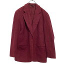 【中古】【古着】 J.CREW ウール カシミア混紡 テーラードジャケット レディース M~ ワインレッド ジェイクルー ブレザー 古着卸 アメリカ仕入 a701-7112