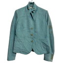【中古】【古着】 J.CREW ジャケット レディース M ライトブルー ジェイクルー ボタン モックネック シンプル アウター 古着卸 アメリカ仕入 a701-7149