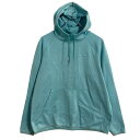 【中古】【古着】 NIKE ロゴジャージ パーカー レディース M ライトブルー ナイキ スポーツ 裏起毛 サムホール 古着卸 アメリカ仕入 a701-7167