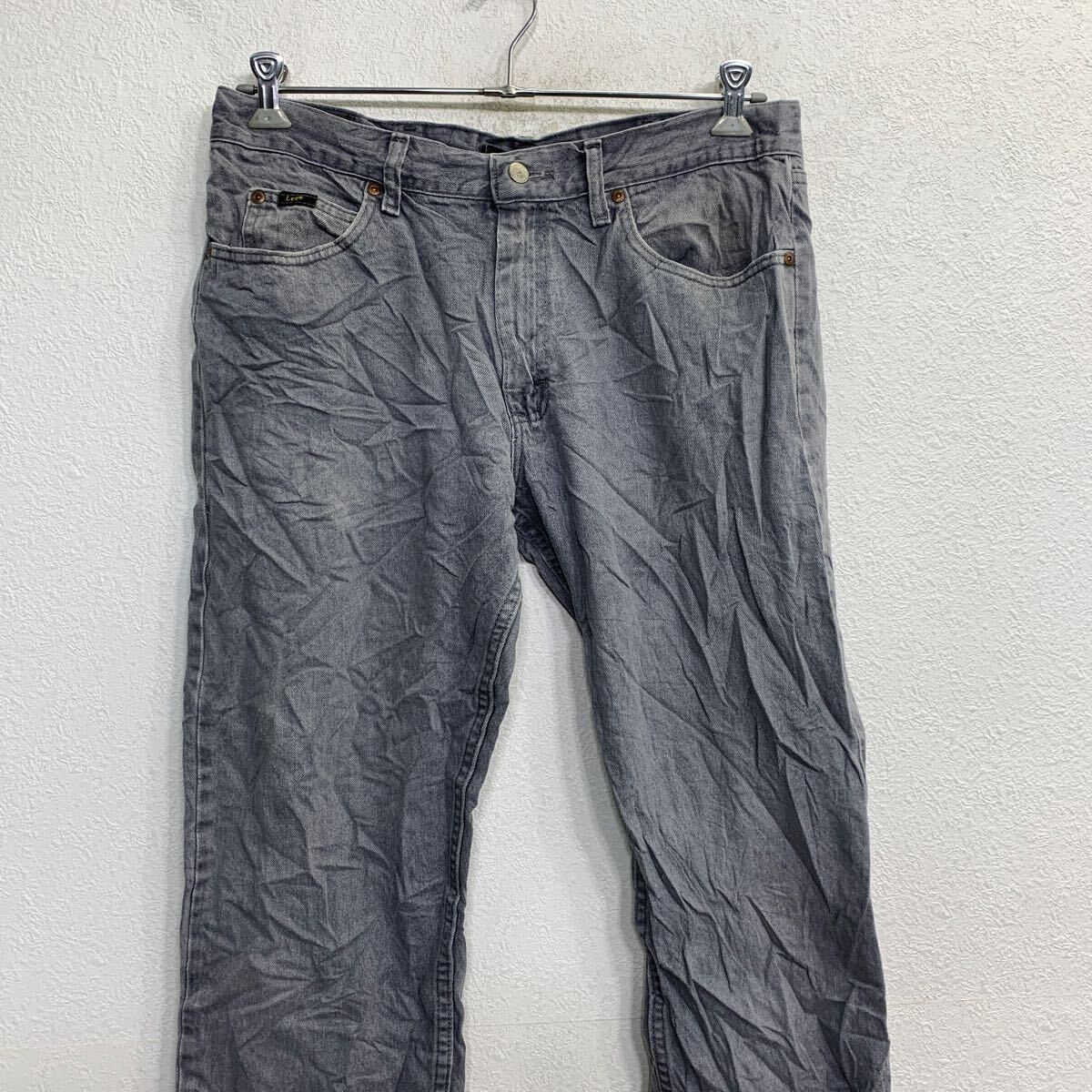 【中古】【古着】 Lee デニムパンツ W34 リー レギュラーフィット グレー コットン メキシコ製 古着卸 アメリカ仕入 2501-1247