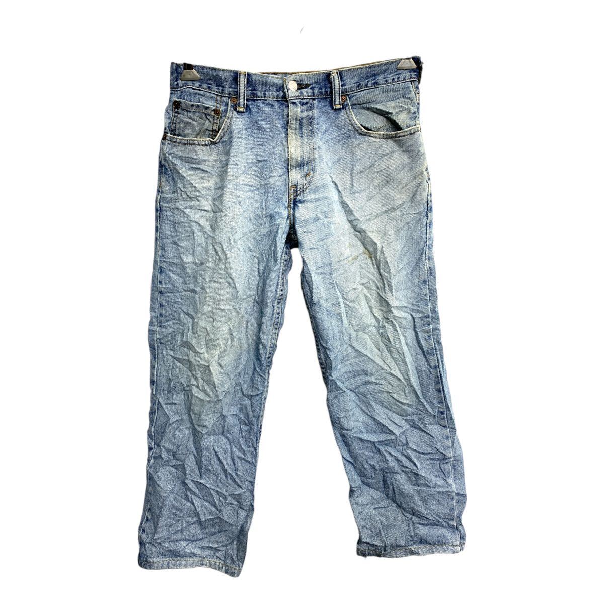 【中古】【古着】 Levi's 550 デニムパンツ W30 リーバイス リラックスフィット ライトブルー コットン 古着卸 アメリカ仕入 2502-56