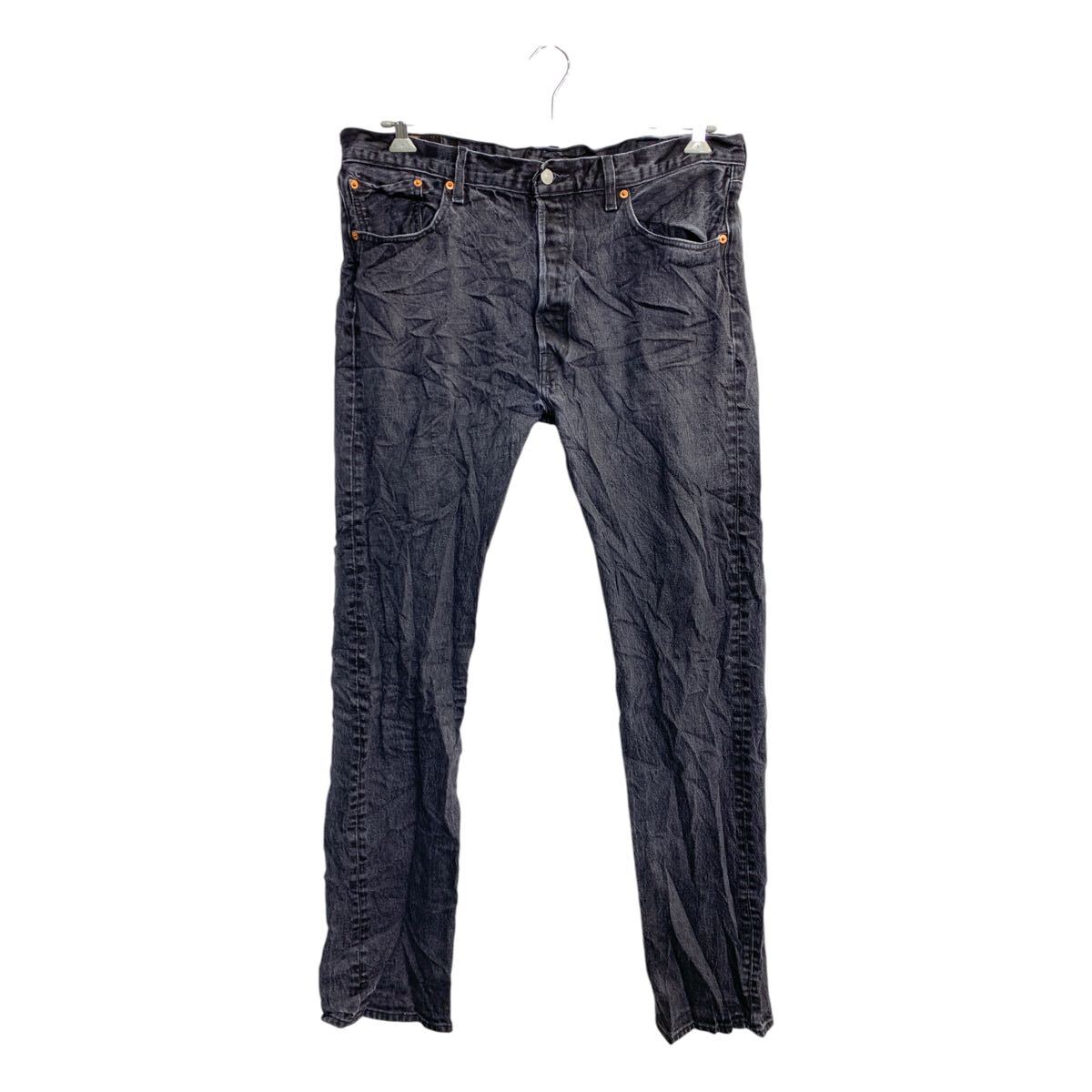 【中古】【古着】 Levi's 501 デニムパンツ W38 リーバイス ボタンフライ ビッグサイズ ブラック メキシコ製 古着卸 アメリカ仕入 2502-101