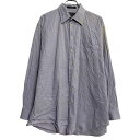 【中古】【古着】 NAUTICA 長袖 無地シャツ 16 XL〜 パープル ノーティカ ボタン ビッグサイズ 胸ポケット カジュアルシャツ 古着卸 アメリカ仕入 a701-7425(4)