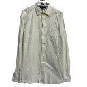 【中古】【古着】 TOMMY HILFIGER 長袖 無地シャツ 36 XXL〜 ホワイト トミーヒルフィガー ボタン ビッグサイズ 胸ポケット 古着卸 アメリカ仕入 a701-7428(4)