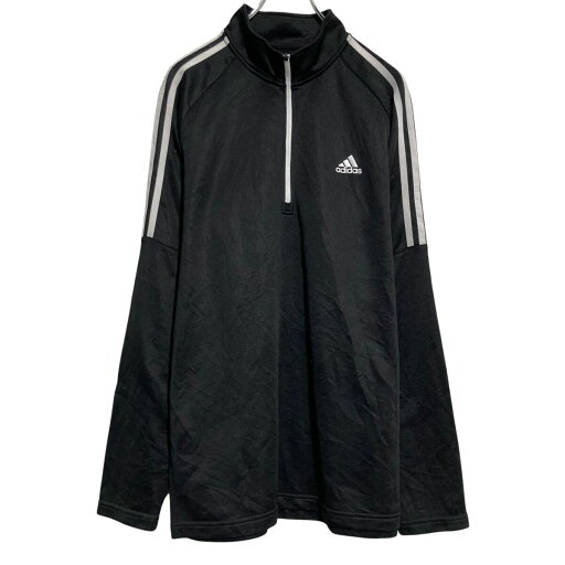 【中古】【古着】 adidas ジャージ アディダス L ブラック ハーフジップ スポーツウェア 古着卸 アメリカ仕入 a701-7522 【中古】【古着】 adidas ジャージ アディダス L ブラック ハーフジップ スポーツウェア 古着卸 アメリカ仕入 a701-7522