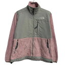【中古】【古着】 THE NORTH FACE フリースジャケット レディース S ピンク グレー ノースフェイス ジップアップ アウトドア 古着卸 アメリカ仕入 a702-5087